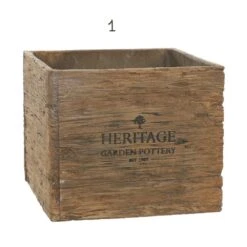 Woodlodge 37cm Heritage Oak Square Planter -Longacres Shop 5021346487725 2