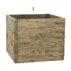 Woodlodge 37cm Heritage Oak Square Planter -Longacres Shop 5021346487725 3