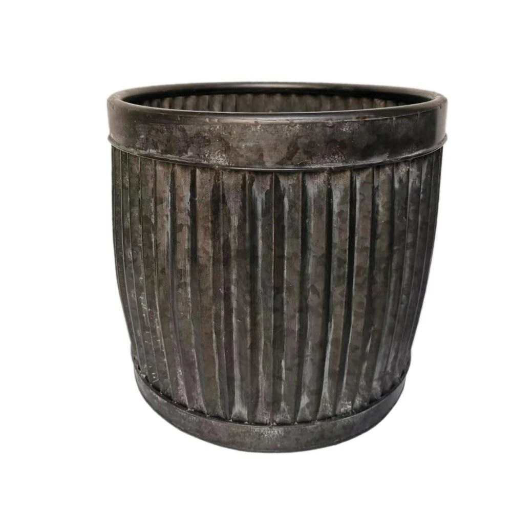 Woodlodge 30cm Rustic Pewter Churn Planter 3 Woodlodge 30cm Rustic Pewter Churn Planter