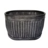 Woodlodge 51cm Rustic Pewter Ribbed Trough 2 Woodlodge 51cm Rustic Pewter Ribbed Trough -Longacres Shop 5021346490572