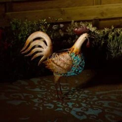 Smart Solar 45cm Metal Cockerel Silhouette -Longacres Shop 5050642064132 3