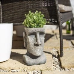 La Hacienda 26cm Resin Easter Island Head Planter -Longacres Shop 5055025558239 3