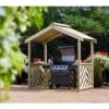 Woodshaw Hampton Wooden BBQ Shelter 1 Woodshaw Hampton Wooden BBQ Shelter -Longacres Shop 5055066420786