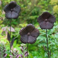 Wilstone 127cm Iron Poppy Flower Garden -Longacres Shop 5060345971767 3