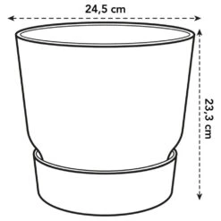 Elho 25cm Leaf Green Greenville Round Planter -Longacres Shop 8711904332433 3