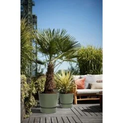 Elho 25cm Leaf Green Greenville Round Planter -Longacres Shop 8711904332433 4